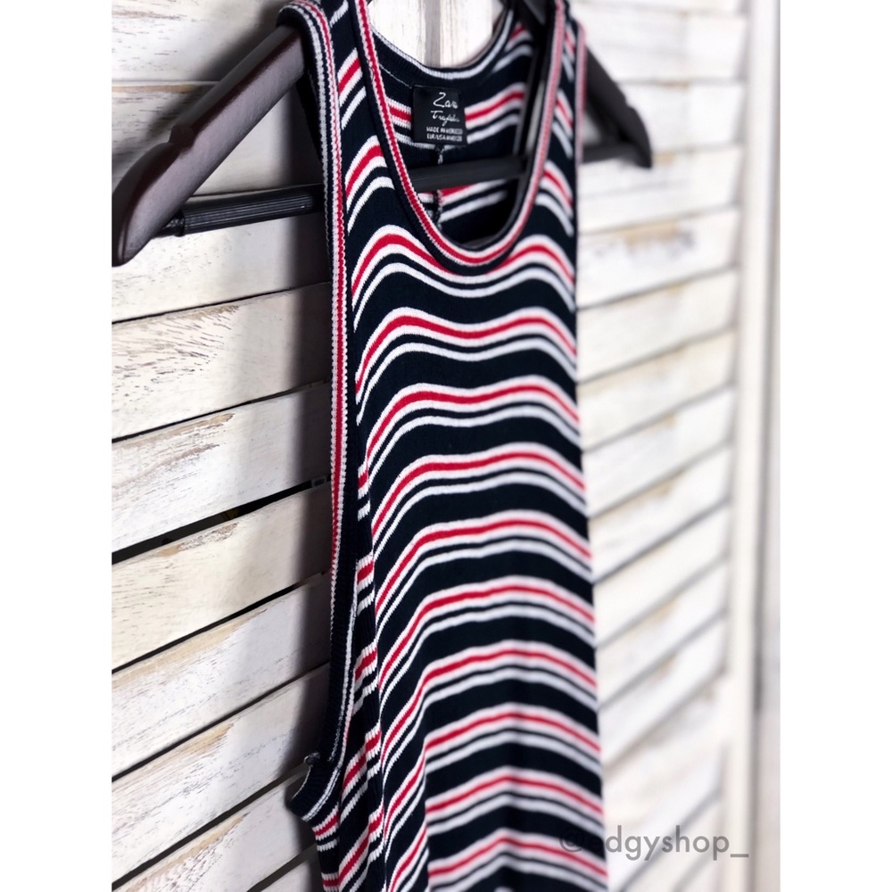 Zara | Trafaluc Ribbed Striped Tank Dress - Picture 2 of 7